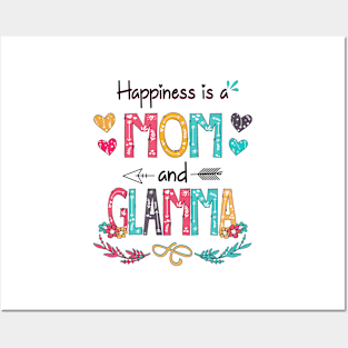 Happiness Is A Mom And Glamma Wildflower Happy Mother's Day Posters and Art
